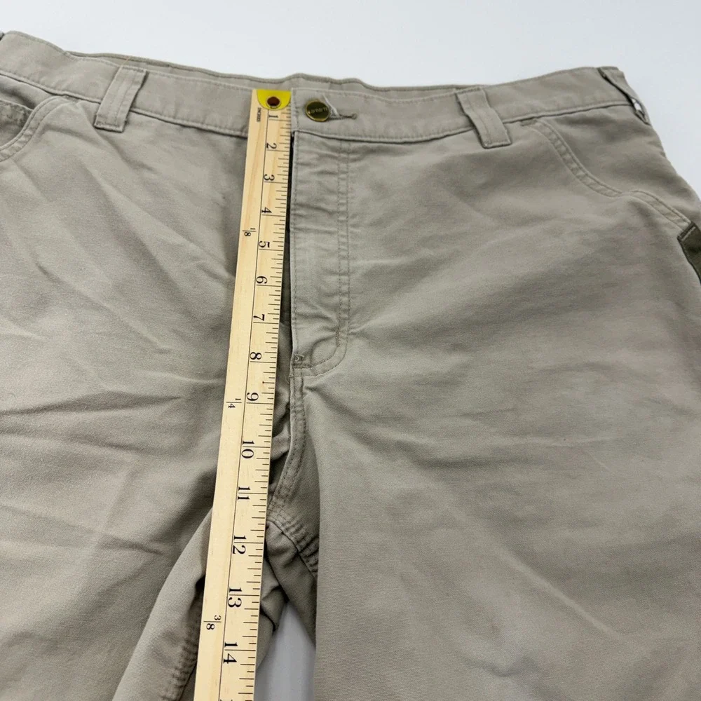 Carhartt Mens Relaxed Fit Cotton Canvas Cargo Work Shorts Tan Khaki 38